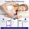 Smart Ring Health Tracker, Sleep Tracker Ring with Heart Rate, Waterproof Fitness Ring for Activity Monitoring/Steps/Distance/Calories,Air Gestures,Up to 7-Day Battery,for iOS Android (Light Gold,#8)