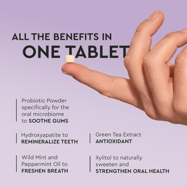 Boka Travel Size Mouthwash Tablets - Hydroxyapatite, Fluoride Free & Alcohol Free - Chewable Tablets to Freshen Breath, Kill Odor Quickly & Helps Remineralize Teeth - (90 Pcs, Mint)