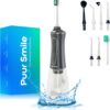 Professional Water Flosser - Advanced Dental Care for a Healthier Mouth, Gum, and Teeth - IPX7 Waterproof Oral Irrigator | 7 Replacement Tips, Travel-Friendly, Rechargeable - Oral Hygiene