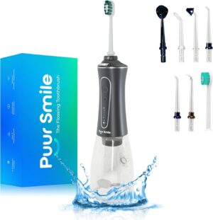 Professional Water Flosser - Advanced Dental Care for a Healthier Mouth, Gum, and Teeth - IPX7 Waterproof Oral Irrigator | 7 Replacement Tips, Travel-Friendly, Rechargeable - Oral Hygiene