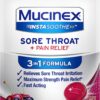 Mucinex Instasoothe Sore Throat Relief, Sore Throat Lozenges, Sore Throat Medicine with Hexylresorcinol, Cough Drops Alternative, 40 Elderberry & Wild Cherry Medicated Numbing Throat Drops