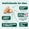 Multivitamin for Men - Daily Mens Multivitamins & Multiminerals with Vitamin A, C, D, E, B12, Zinc & More Essential Vitamins for Men - Mens Vitamins for Energy, Focus, and Mens Health. 60 Capsules