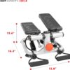Sunny Health & Fitness Total Body 2-in-1 Stepper Machine, Total Body Workout, Adjustable Hydraulic, Resistance Bands, Non-Slip Pedals w Optional Free SunnyFit App Enhanced Bluetooth Connectivity