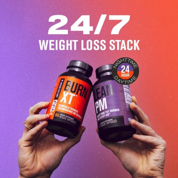 Jacked Factory Burn-XT Clinically Studied Fat Burner & Weight Loss Supplement - Appetite Suppressant & Energy Booster - with Acetyl L-Carnitine, Green Tea Extract and More - 60 Natural Diet Pills