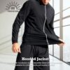 5PCS Workout Sets incluir Compression Shirt Pants Hoodie Jacket for Men Outdoor Sports Running Indoor Fitness