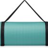 Gaiam Essentials Thick Yoga Mat Fitness & Exercise Mat with Easy-Cinch Yoga Mat Carrier Strap, 72"L x 24"W x 2/5 Inch Thick