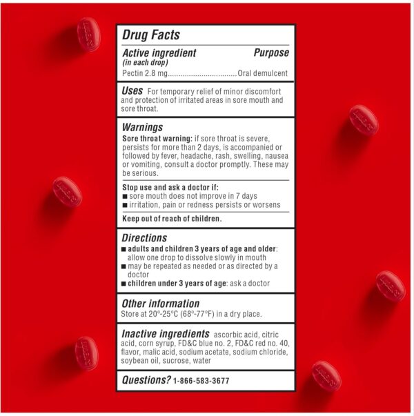 Luden's Wild Cherry Throat Drops | Deliciously Soothing | 30 Drops | 1 Bag