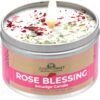 Rose Smudge Candle (6 Oz) - for Meditation & Cleansing Negative Energy - Made in USA with Soy Wax, Essential Oils, Real Sage - Smokeless Alternative to Sage Smudge Sticks