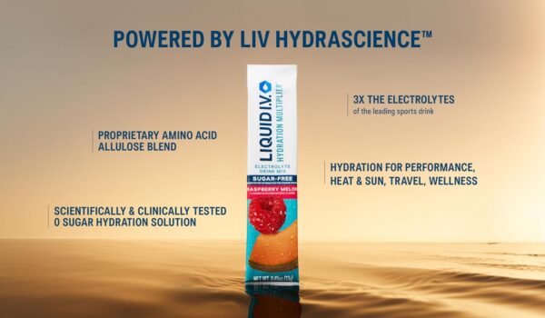 Liquid I.V.® Hydration Multiplier Sugar-Free - Raspberry Melon, Lemon Lime, White Peach, Green Grape | Electrolyte Powder Drink Mix | 1 Pack (16 Servings)