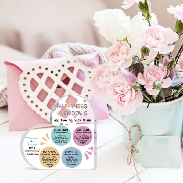Happiness Chemicals Decor, Wellbeing Art Printed Gifts Therapy Office Decor, Mindfulness, DBT Poster, Mental Health Decorations for Counseling Office