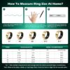 Smart Ring Fitness Tracker for Men - Health Heart Rate Ring with Sleep Monitor and Blood Oxygen Tracking, No Subscription Fee, Family Care, Remote Photography,IP68 Waterproof