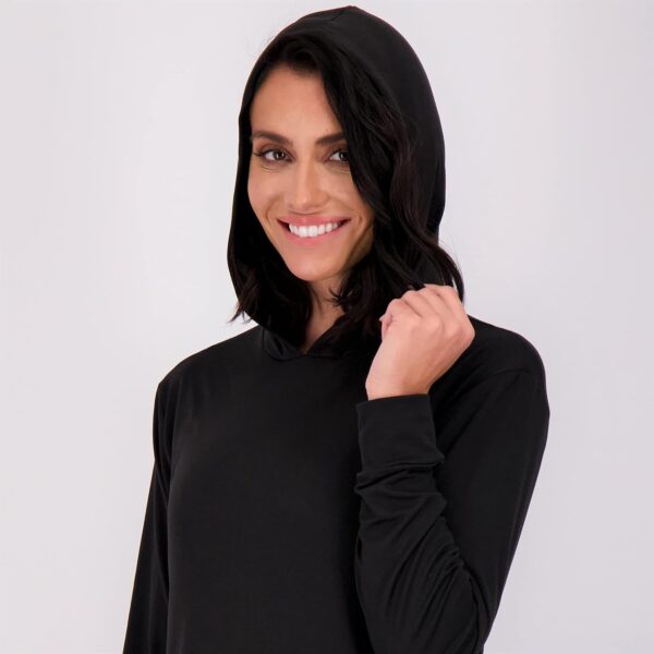 Real Essentials 3 Pack: Women's Dry Fit Long-Sleeve Hoodie Pullover Sweatshirt Pocket - Active Lounge (Available In Plus)