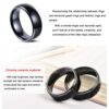 T5577 or UID chip RFID Black Ceramics Smart Finger rewrite Ring ID/IC Wear for Men or Women(T5577 ID-16MM)