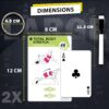 Pilates Bar Workout Cards - 58 Exercise Cards with Pilates Stick Work Out Postures, Instructions & Breathing Tips | Free Ring & Dry-Erase Marker to Create Your Customize Workout Planner Chart