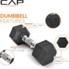 CAP Barbell Dumbbell Set with Rack | Multiple Options in 150lbs and 210lbs
