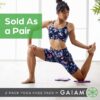 Gaiam Yoga Knee Pads (Set of 2) - Yoga Props and Accessories for Women/Men Cushions Knees and Elbows for Fitness, Travel, Meditation, Kneeling, Balance, Floor, Pilates