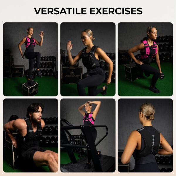 Weighted Vest - Weight Vest for Running, Strength Training & Muscle Building, Features Reflective Stripe for Safe Outdoor Workouts (Available in 6lbs to 30lbs)