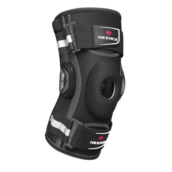 NEENCA Professional Knee Brace for Knee Pain, Adjustable Hinged Knee Support with Removable Side Stabilizers, Strong Stability for Joint Pain Relief, Arthritis, Meniscus Tear, ACL, PCL, Runner, Sports (Large)