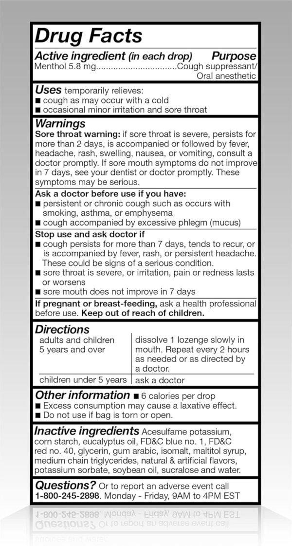 Amazon Basic Care Sugar Free Menthol Cough Drops, 140 count (Previously SoundHealth)