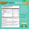 Amazing Grass Greens Superfood Detox & Digest: Greens Powder with Digestive Enzymes & Probiotics, Clean Green, 30 Servings (Packaging May Vary)