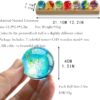 7 Chakra Natural Healing Spheres with LED Wooden Stand 40mm Crystal Quartz Stones for Meditation Positive Energy Night Light Decoration Balls Set for Home