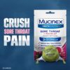 Mucinex Instasoothe Sore Throat Relief, Sore Throat Lozenges, Sore Throat Medicine with Hexylresorcinol, Cough Drops Alternative, 40 Elderberry & Wild Cherry Medicated Numbing Throat Drops