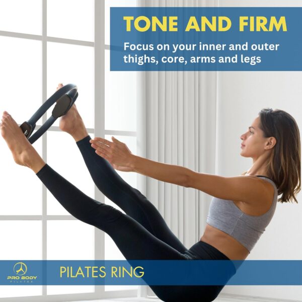 ProBody Pilates Fitness Ring – 14 Inch Pilates Ring for Focusing on Toning Inner Thighs, Arms, and Core