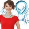 Neck Cooling Tube | Wearable Cooling Neck Wraps for Summer Heat I Hands Free Cold Pack | Reusable Neck Cooler (Blue)