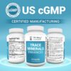 Dr. Berg Trace Minerals Enhanced Complex - Complete with 70+ Minerals Including 10 mg of Zinc - Dietary Supplement - 60 Capsules