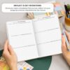 Clever Fox Four-Minute Journal – Daily Positivity Journal with Prompts – Motivational Affirmation, Mental Health & Habit Tracker (Seashell)