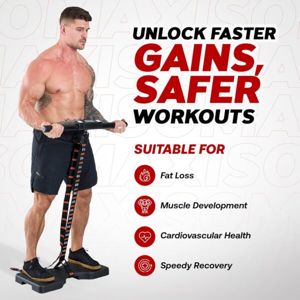 Isomax Isometric Training Equipment, Barbell with Digital Force Generation Meter, Isometric Handgrip for At Home Workouts, Isometric Exercise Equipment and All In One Workout Machine
