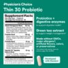 Physician's CHOICE Probiotics for Weight Management & Bloating - 6 Probiotic Strains - Prebiotics - Key ingredient Cayenne & Green Tea - Supports Gut Health - Weight Management for Women & Men - 30 CT