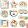 Libima 72 Pieces Anxiety Sensory Stickers Anxiety Textured Stickers Fidget Stickers Mindfulness Sticker School Counselor Supplies Adult Sensory Items Anxiety Relief, 9 Styles(Retro Color)