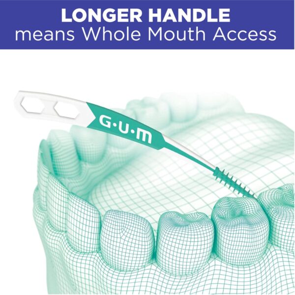 GUM Soft-Picks Advanced, Easy to Use Dental Picks for Teeth Cleaning and Gum Health, Disposable Interdental Brushes with Convenient Carry Case, Dentist Recommended Dental Picks, 90ct (3pk)