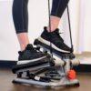 Sunny Health & Fitness Total Body 2-in-1 Stepper Machine, Total Body Workout, Adjustable Hydraulic, Resistance Bands, Non-Slip Pedals w Optional Free SunnyFit App Enhanced Bluetooth Connectivity