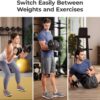 LifePro Adjustable Dumbbell Set/Single – 90lb, 25lb Dumbbells Set of 2, and Single piece - Quick Change Rotating Hand Weights for Women/Men at Home Gym Weight System, Ideal for Home Strength Training
