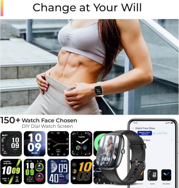Health Fitness Tracker, 24/7 Heart Rate/SpO2/Sleep Monitor, 1.69'' Activity Trackers with Pedometer, Calories & Step Counter, Fitness Smart Watches for Women Men