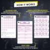 Pilates Bar Workout Cards - 58 Exercise Cards with Pilates Stick Work Out Postures, Instructions & Breathing Tips | Free Ring & Dry-Erase Marker to Create Your Customize Workout Planner Chart