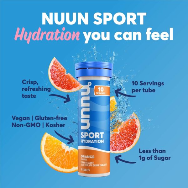 Nuun Sport Electrolyte Tablets - Dissolvable in Water, Mixed Citrus Berry Flavors, 5 Essential Electrolytes for Hydration, 1g Sugar Drink Mix, Vegan, Non-GMO, 4 Pack (40 Total Servings)