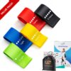 Fit Simplify Resistance Loop Exercise Bands with Instruction Guide and Carry Bag, Set of 5