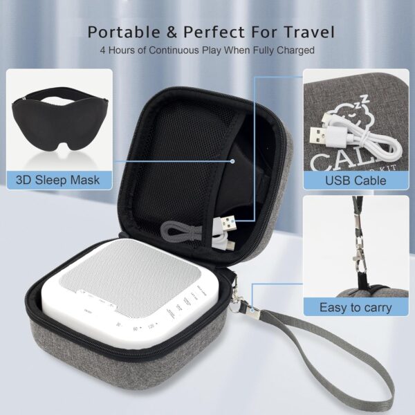 Portable Calm Sleep Device kit with 9 Mindfulness Meditations for Beginners, Sleep 3D Mask,Case,28 Nature Sounds, Meditation for Stress Relief,Self Care,Money,Positivity,Adult,Kids