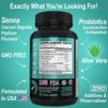 Colon Cleanser Detox for Weight Flush - 15 Day Intestinal Cleanse Pills & Probiotic - Fast Natural Laxative for Constipation Relief - Bowel Movement Supplements for Stomach Bloating, Gut Loss Support
