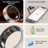 Smart Ring Sleep Tracker,Fitness Tracking Wearable with Heart Rate,Blood Oxygen,Distance,Calories Monitoring,Air Gestures,Remote Photograph,IP68 Waterproof for iOS/Android(Silver,11)