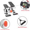 Sunny Health & Fitness Total Body 2-in-1 Stepper Machine, Total Body Workout, Adjustable Hydraulic, Resistance Bands, Non-Slip Pedals w Optional Free SunnyFit App Enhanced Bluetooth Connectivity
