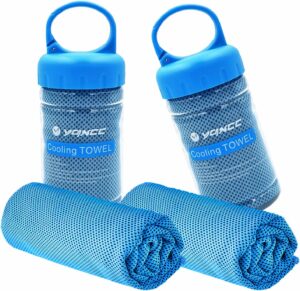 YQXCC 2 Pack Cooling Towel (47"x12") Ice Towel for Neck, Soft Breathable Chilly Towel, Microfiber Cool Towel for Yoga, Golf, Gym, Camping, Running, Workout & More Activities