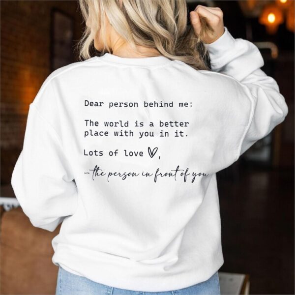 JINTING You Are Enough Sweatshirt for Women Mental Health Dear Person Behind Me Hoodie Shirt Inspirational Pullover Top