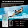 Military Smart Watch for Men (Answer/Make Calls), 2.01'' Smart Watch for Android and iPhone, Fitness Tracker with Flashlight/Compass/100 Days Battery/Heart Rate/Sleep/100+ Sport Modes(2 Straps)