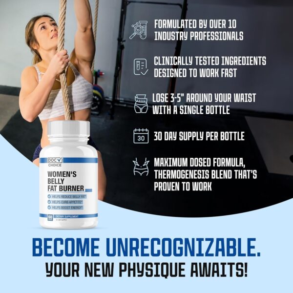 Doc Certified | Belly Fat Burner Weight Loss Pills for Women | Appetite Suppressant, Burn Fat 24/7, Maximize Weight Loss, Increase Energy | | Extra Strength Slimming Pills - 60 Capsules