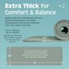 Retrospec Solana Yoga Mat 1/2" Thick w/Nylon Strap for Men & Women - Non Slip Exercise Mat for Yoga, Pilates, Stretching, Floor & Fitness Workouts
