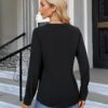 Blooming Jelly Women's Dressy Casual Blouses Business Work Tops Long Sleeve V Neck Pleated Shirts 2024 Fall Outfits